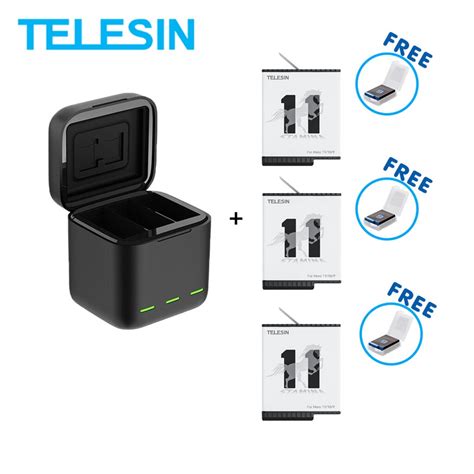 Gopro Telesin Charger Box Telesin Stamina Battery Enduro