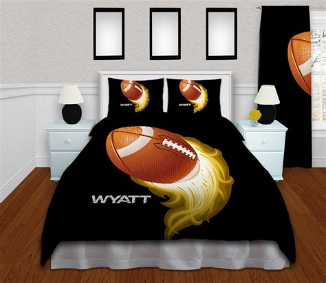 Football Bedding Sets Boys Sports Duvet Cover Gold and | Etsy