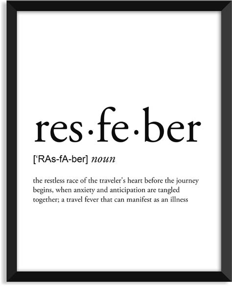 Serif Design Studios Resfeber Definition Unframed Art