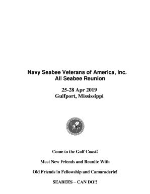 Fillable Online Us Navy Seabee Veterans Of America Multiple Year