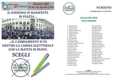 Elezioni Rsu Seggi E Candidati Aulss Berica Nursind Vicenza