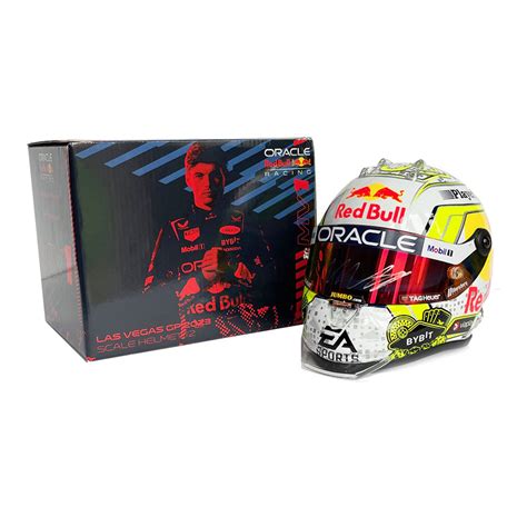 Max Verstappen Signed Rbr 12 Scale Helmet Las Vegas 2023 F1 World