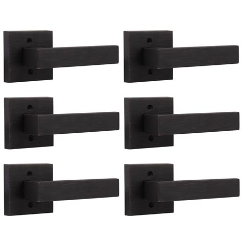 Brotima 6 Pack Dummy Lever Door Handle, No Lock & Non-Turning Single