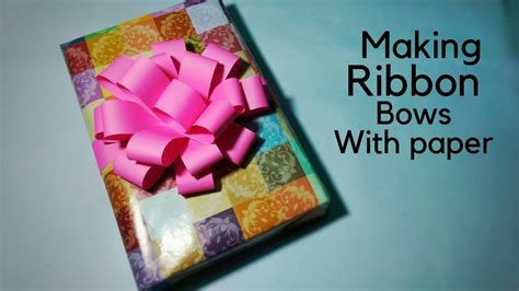 How To Make An Easy Paper Bow Ribbon For Gifts Step By Step Shim S