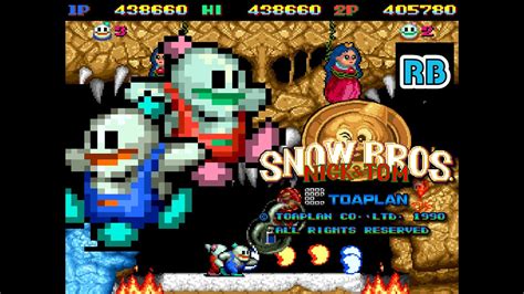 1990 [60fps] Snow Bros. 2Players ALL - YouTube