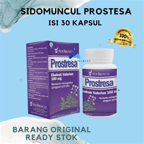 Jual Sido Muncul Herbal Prostresa 30 Kapsul Susah Tidur Gelisah