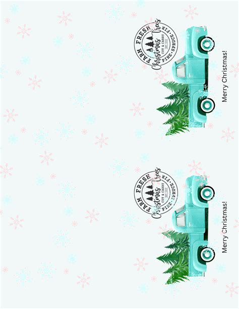 Download Your Free Set of Red Truck Christmas Cards