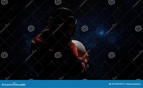 Astronaut Holds Moon In Hands In Space Return Of Astronauts To Moon