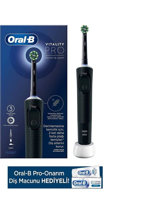 Oral B Arjl Elektrikli Di F R As Vitality Pro Siyah Pro Onar M