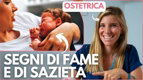 SEGNI DI FAME e SEGNI DI SAZIETÁ del NEONATO Come capire che ha fame