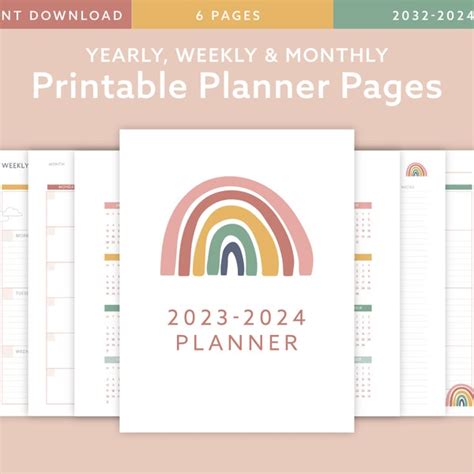 2023 Weekly Monthly Planner Etsy