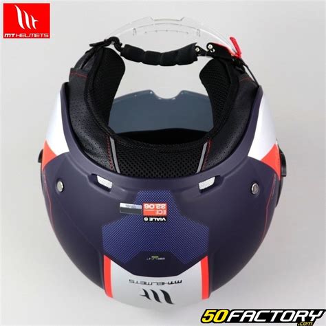 Casque jet MT Helmets Viale SV 68 Unit D7 bleu mat Équipement moto