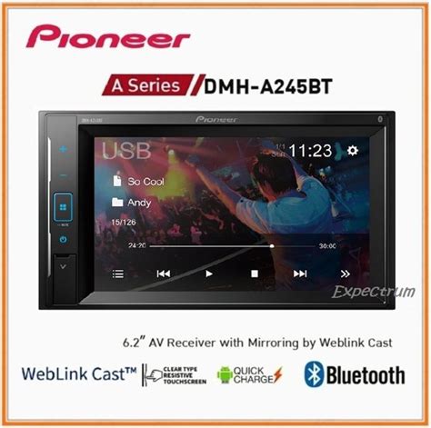 Jual Pioneer Dmh A Bt A Bt Double Din Head Unit Weblink Cast