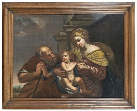 Dipinto Sacra Famiglia Di Pittore Bolognese Del Seicento Asta Asta