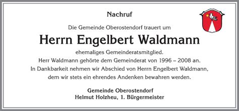 Traueranzeigen von Engelbert Waldmann Allgäuer Zeitung