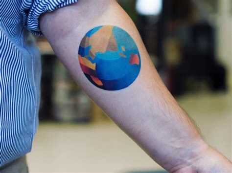 Abstract Earth Tattoo By Sasha Unisex Tattoogrid Net