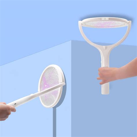 Rotating Head Electric Fly Swatter V Fly Zapper With Mah