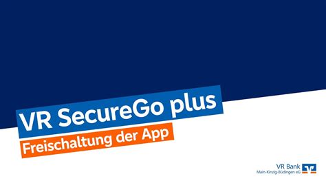 Tutorial Vr Secure Go Plus Vr Bank Main Kinzig B Dingen Eg Youtube