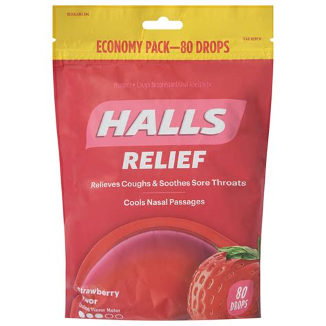 Save on Halls Relief Cough Drops Strawberry Order Online Delivery ...