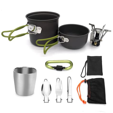 Aluminum Alloy Outdoor Camping Hiking Tableware Portable Cookware