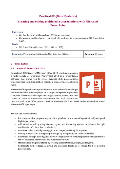 Microsoft Powerpoint Basic Features Pdf