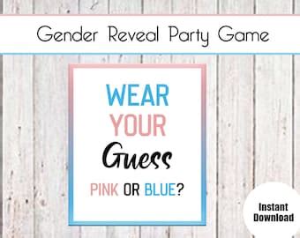 Gender Reveal Party Games Bows Or Bowties Baby Shower Printable Pink