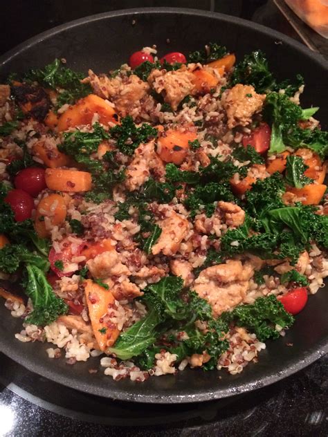 Quinoa And Brown Rice Stir Fry With Kale Sweet Potato Smart Fuel