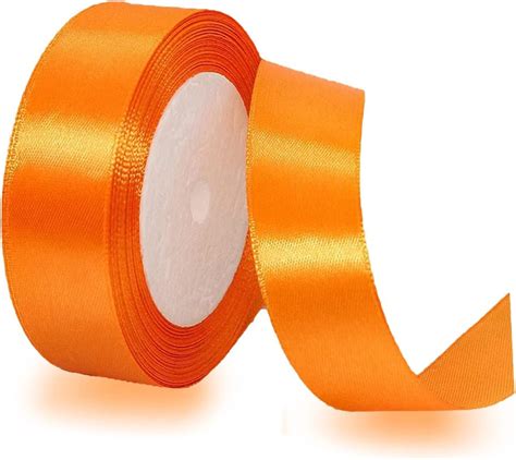 Geschenkband Orange Mm Breit Meters Satinband Orange