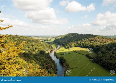 Autumn Panorama View Of Symonds Yat In Herefordshire Stock Image