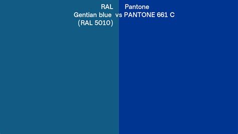 Ral Gentian Blue Ral 5010 Vs Pantone 661 C Side By Side Comparison