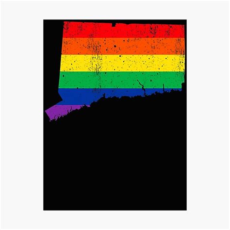 Lámina fotográfica Mapa de la bandera del arco iris del orgullo de