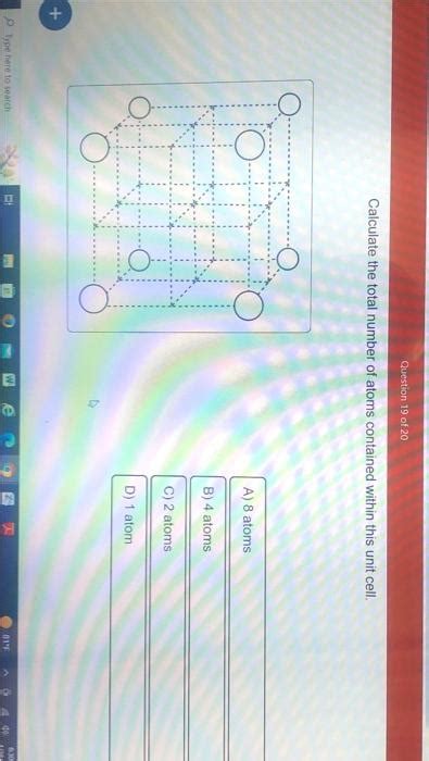 Solved Calculate The Total Number Of Atoms Contained Within