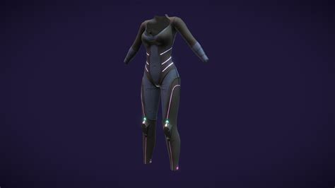 Female Sci Fi Cyberpunk Bodysuit Buy Royalty Free 3d Model By 3dia 7489782 Sketchfab Store