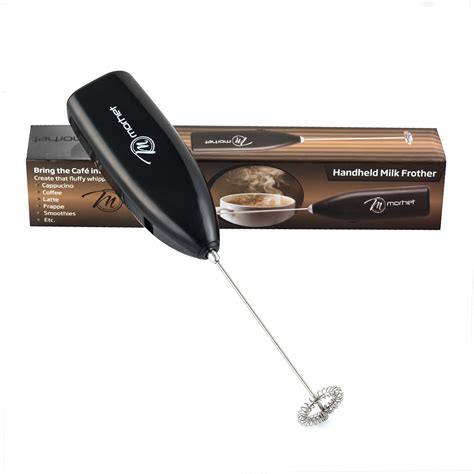 Electric Handheld Milk Frother Stainless Steel Whisker Ergonomic