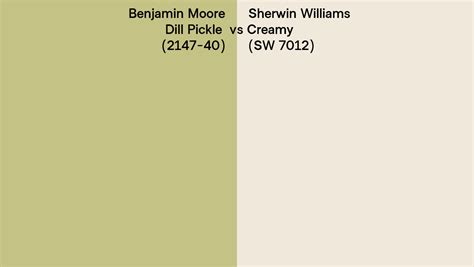 Benjamin Moore Dill Pickle Vs Sherwin Williams Creamy Sw