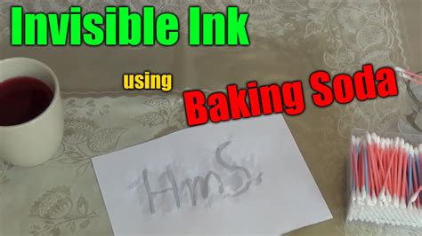 Invisible Ink Experiment With Baking Soda