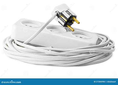 Extension Cord With Plugs And Socket Royalty Free Stock Photos - Image: 27306998