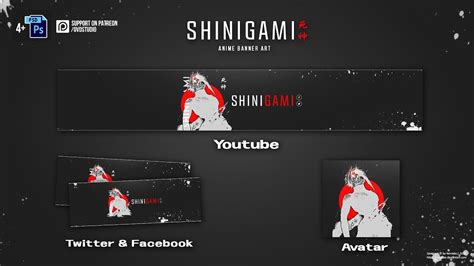 Channel Art Anime Youtube Banner Template Anime Youtube Banner