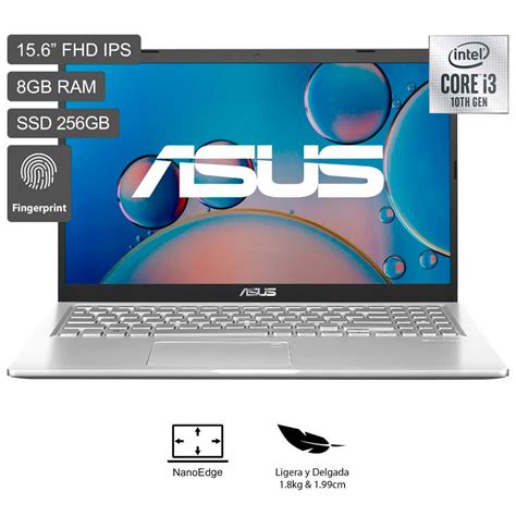 Laptop Asus X515ja Ej3619w 156 Intel Core I3 10ma Generación 8gb 256gb Ssd Oechsle