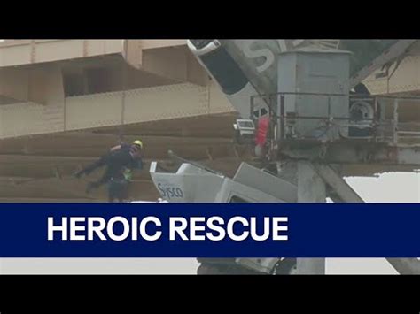 Driver Rescued After Semi Truck Dangles Over Ohio River Youtube