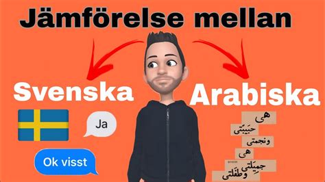 Jämförelse mellan arabiska och svenska موضوع سويدي عن مقارنة بين