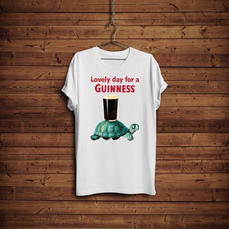 Guinness Retro Lovely Day Turtle T Shirt Smlxl White Etsy Canada