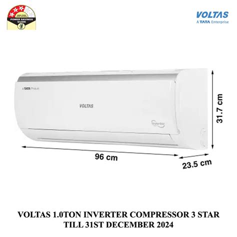 VOLTAS Air Conditioner 1.0Ton 3 Star 123V Vectra Pride