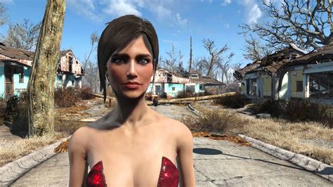 Fallout 4 Honest Abes Clothing Series Cbbe Red Dress Youtube