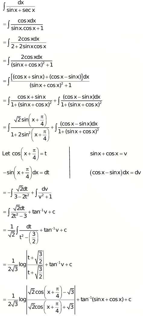 17 Integrate 1sinx Secx