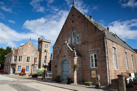 Main Street and Town Centre of Ballater in Scotland Editorial Photo ...