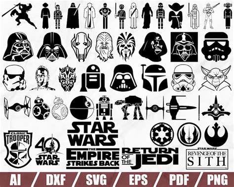 Star Wars Svg Star Wars Silhouette Star Wars Vector Star - Etsy