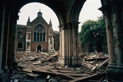 Premium Photo Ruins Of A Gothic Church After Destruction