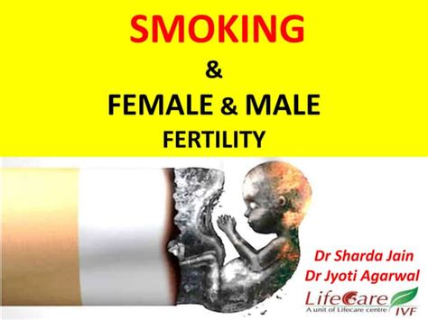 Smoking And Female And Male Fertility Dr Sharda Jain Ppt