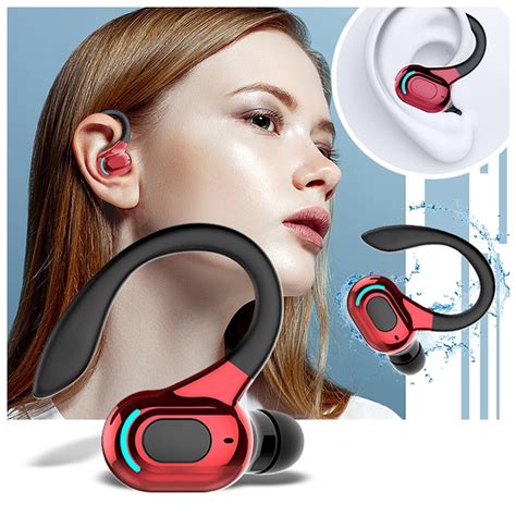 Linjieee Bluetooth Workout Battery Life Earbuds Running 5h For Sport Case With Earhooks 50